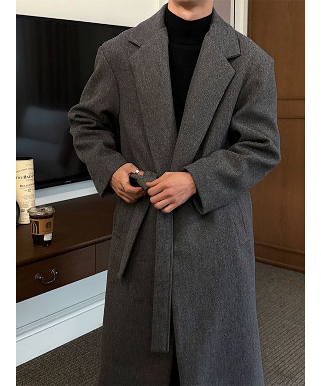 [F/W] Basic robe long coat(2color)