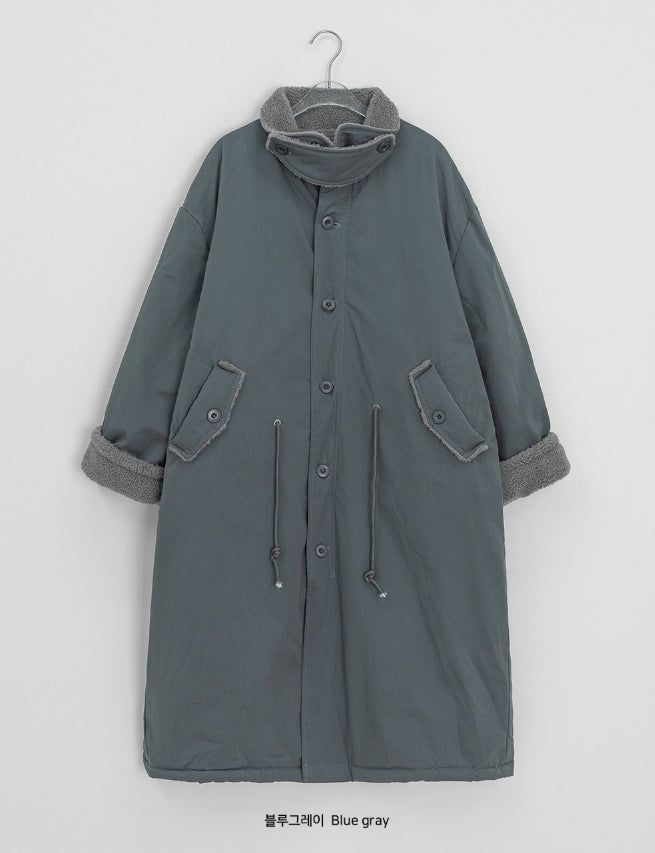 Panbi Wool Long Bomber Jacket