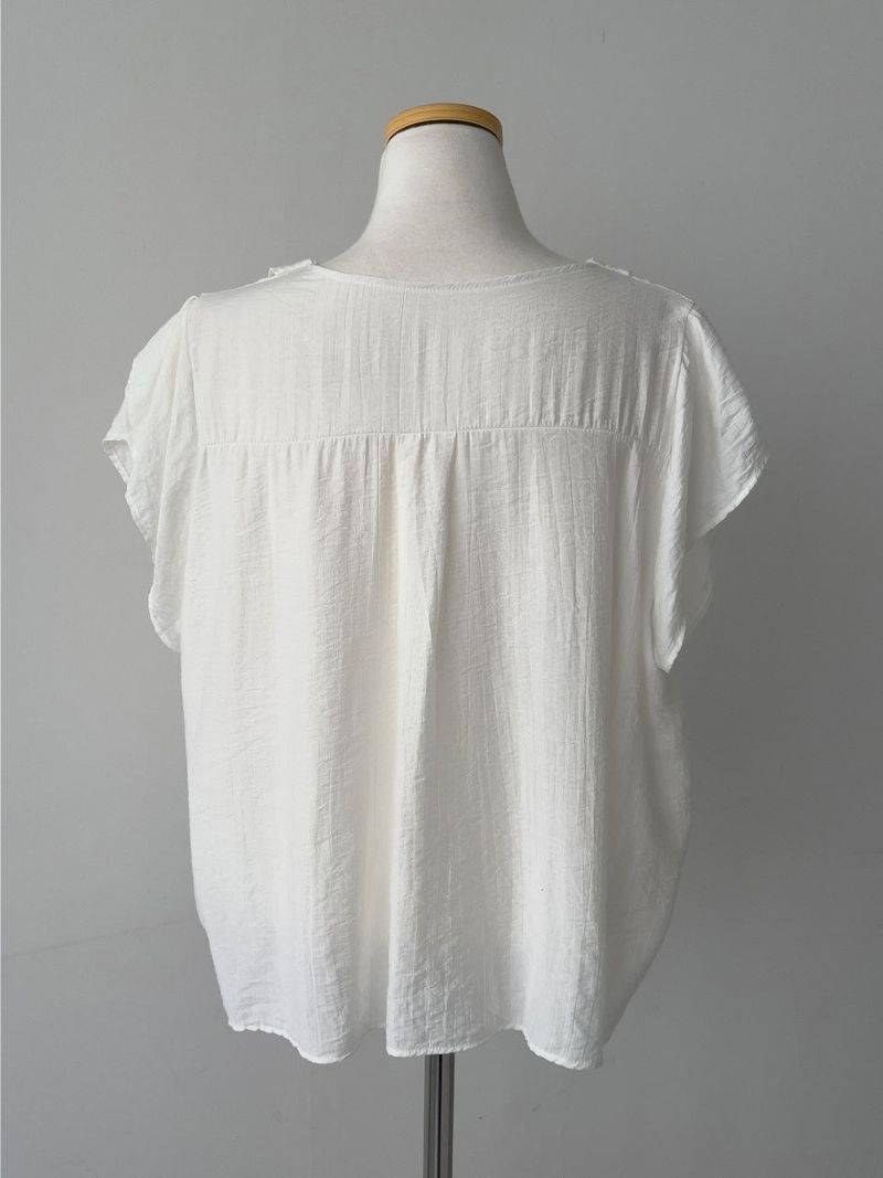 Tulip Tie Short Sleeve Blouse