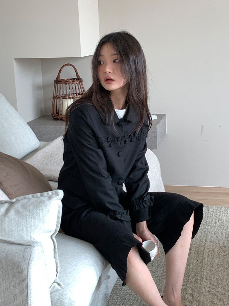 ROUND COLLAR FRILL JACKET (2C)