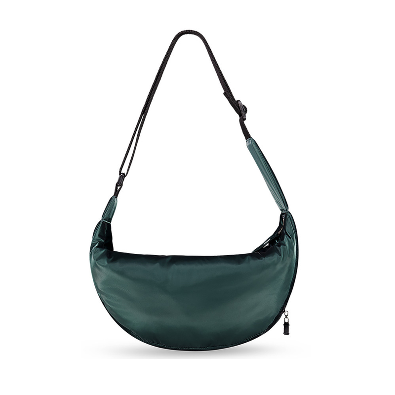 SOFT GLOSSY CROSS BAG_DEEP GREEN