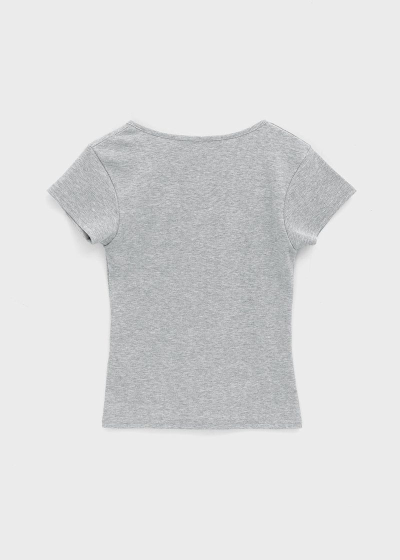 [MADE] Dutsbi Deep V-Neck Short Sleeve Top