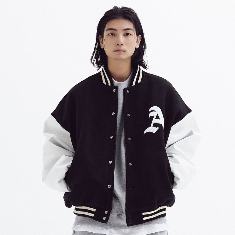 AKECII（アケシ）の「スーパーバルーンウールバーシティジャケット(Black)（ジャケット/アウター）」