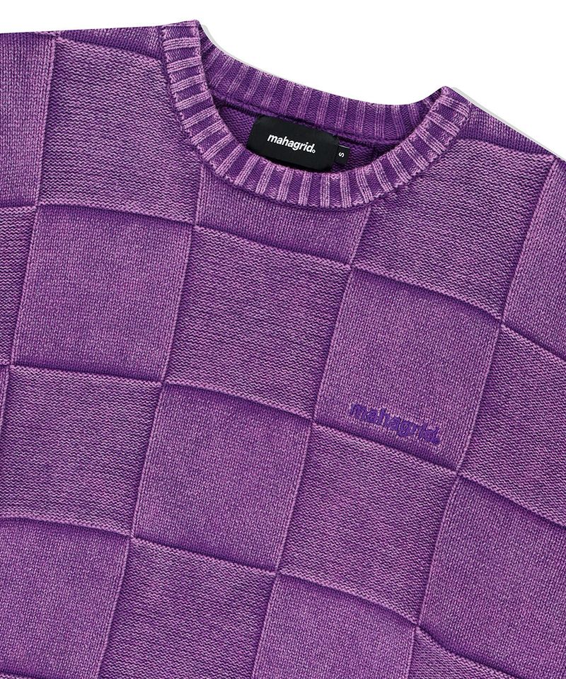PIGMENT CHECKERBOARD KNIT SWEATER