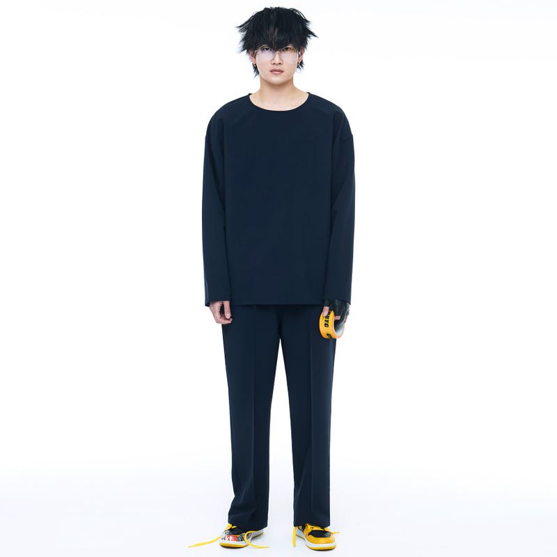 WOVEN T-SHIRT NAVY