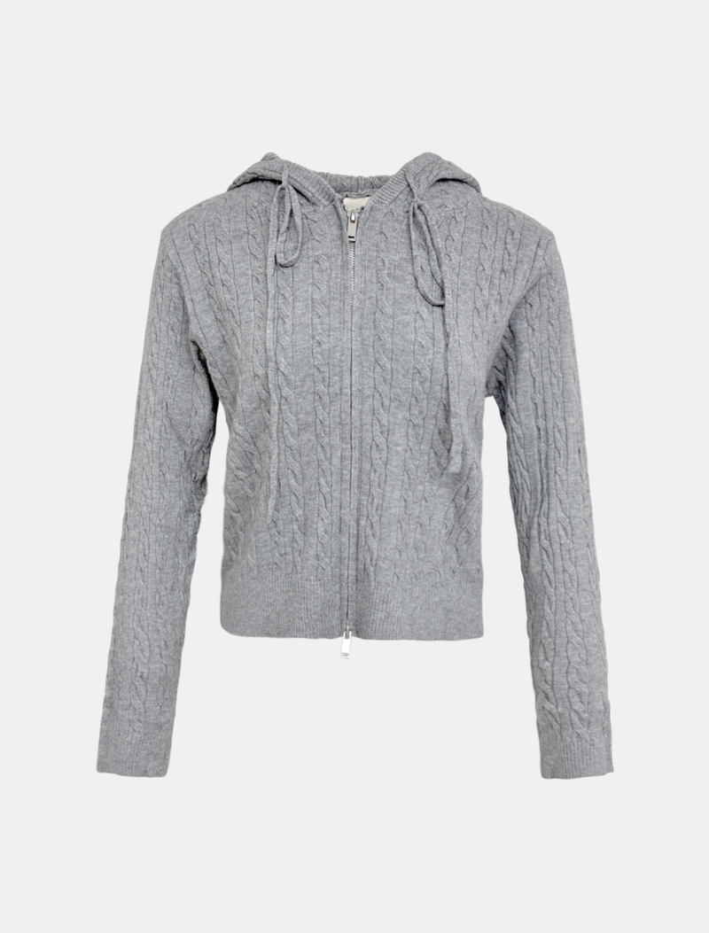 Soft Cable Hoodie Zip-Up