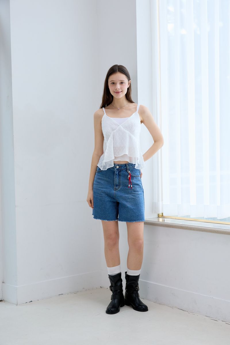 ハーフデニムショートパンツ