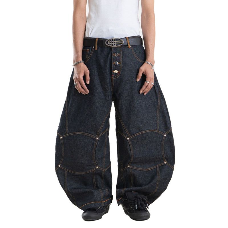 A1 Wide Barrel Exo - Skull Raw - Jeans
