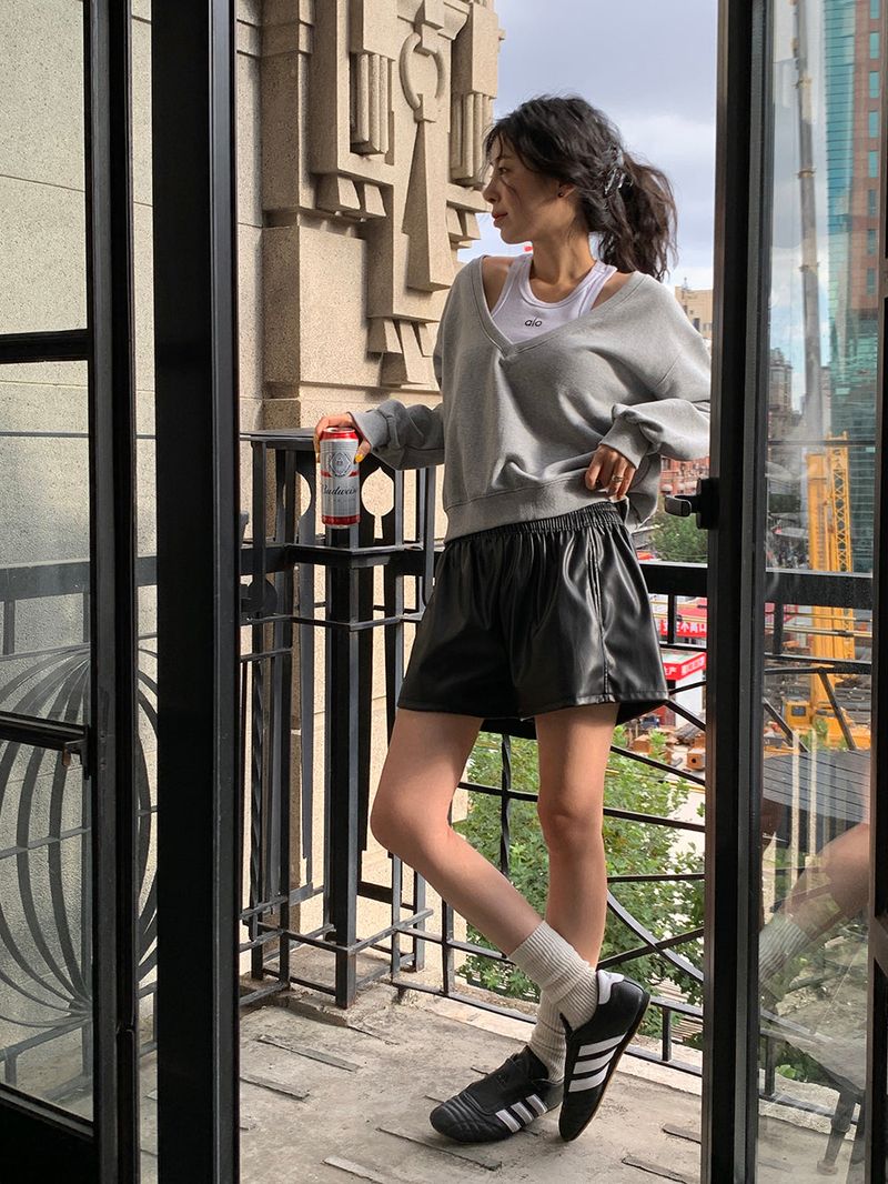 TRENDY APPAREL（トレンディー アパレル）の「[MADE] Le Elle Leather Shorts（Pants）」