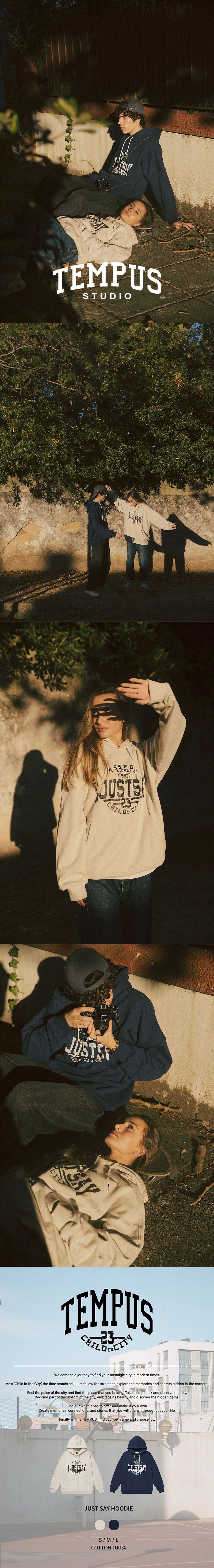 JUST SAY HOODIE [OATMEAL]