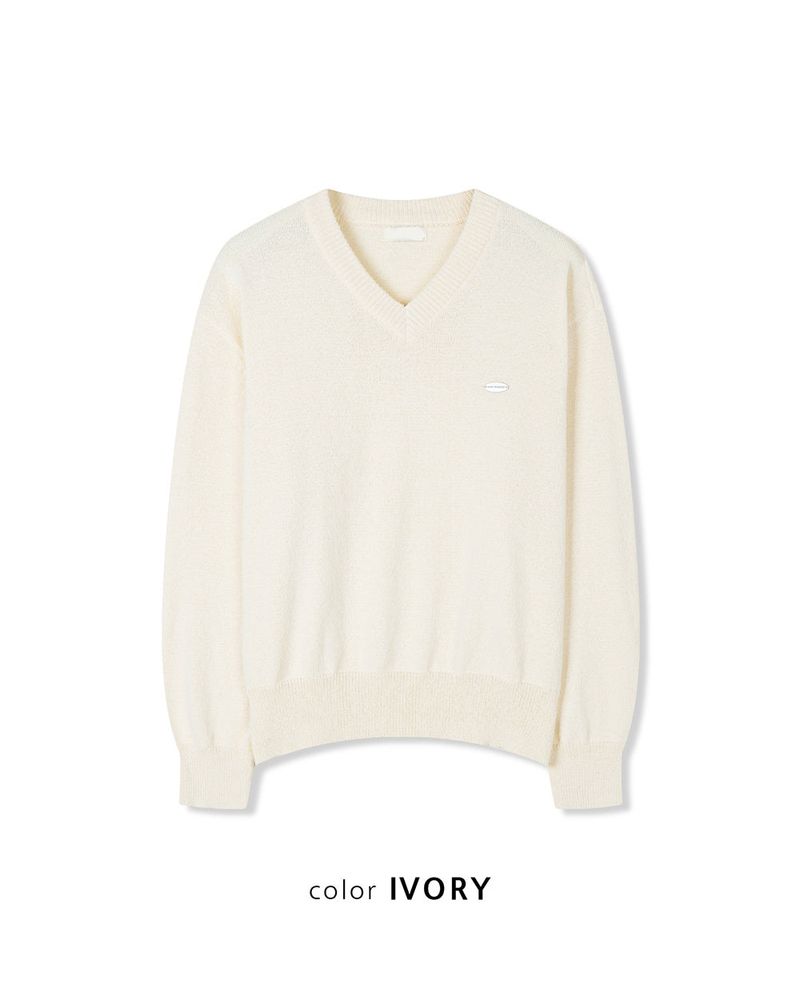 Seron V-Neck Patch Knit