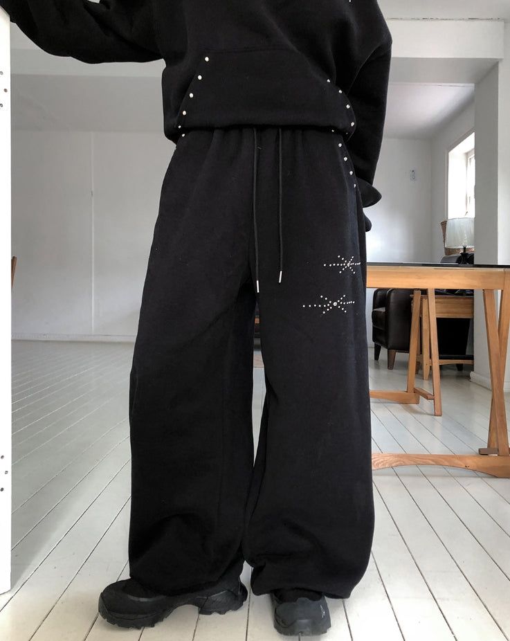 Glint Brushed Fleece Studded Training Pants