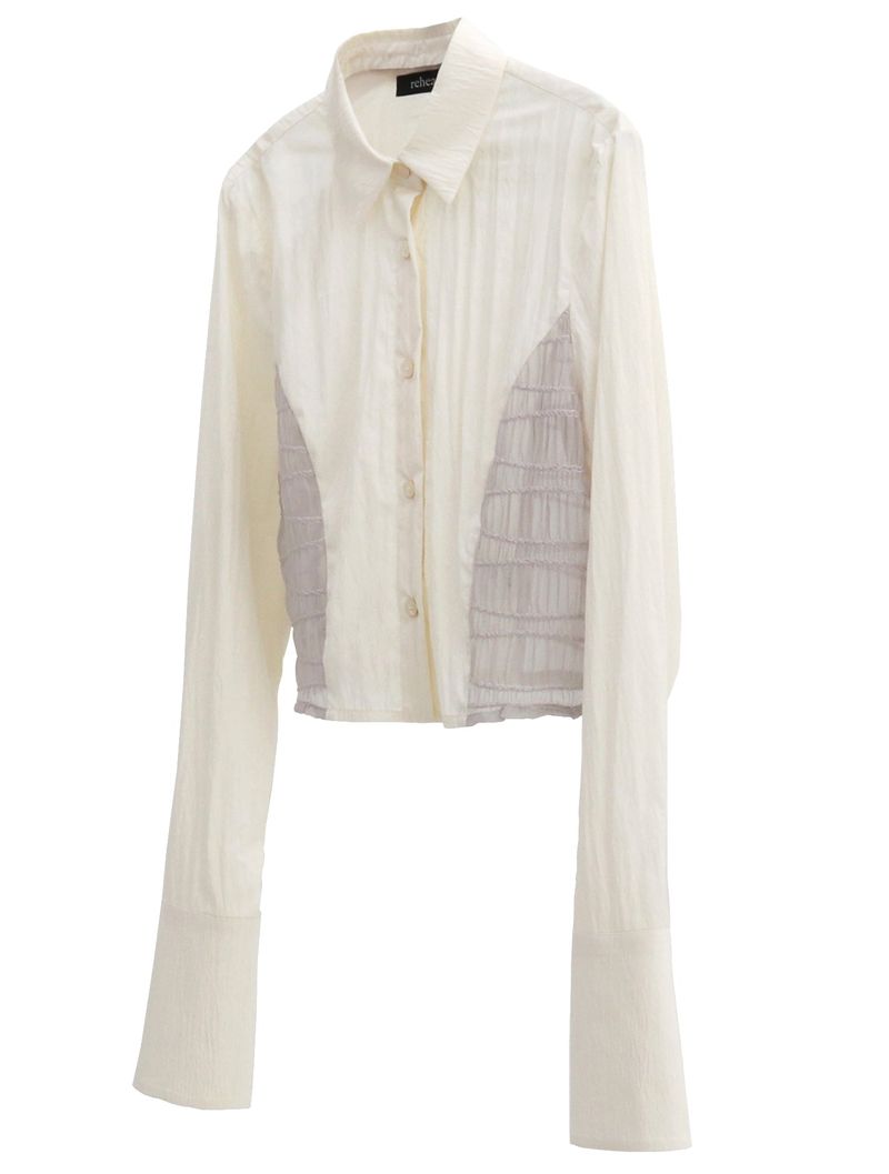 WAVY CROPPED SHIRT