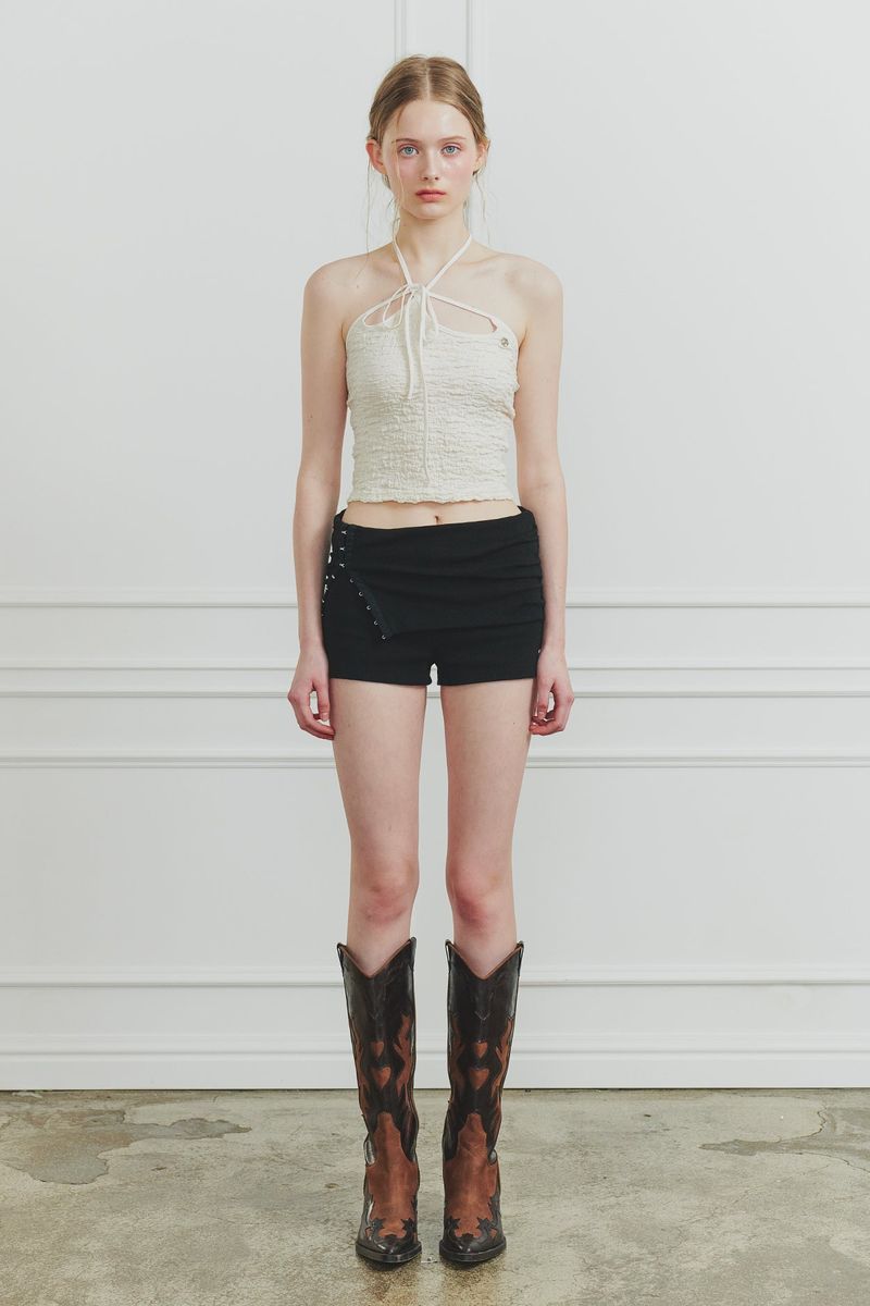 PAIN OR PLEASURE（ペインオアプレジャー）の「RUBY HOOK SHORTS black（Pants）」