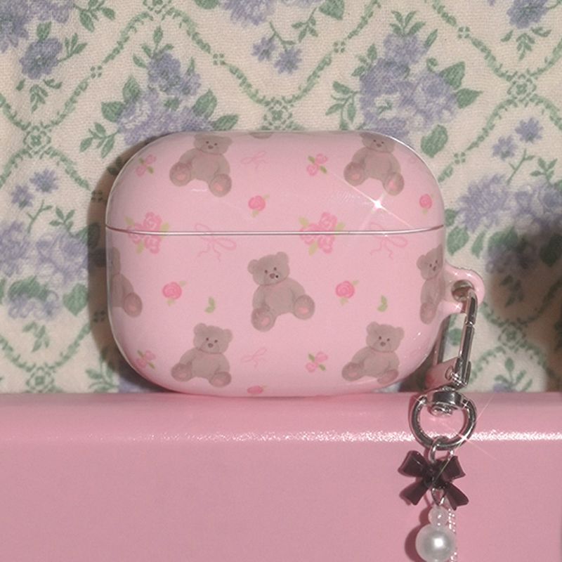 WATERJEAN（ウォータージン）の「[MADE] vintage bear airpods case (pink)（Smartphone Accessories）」