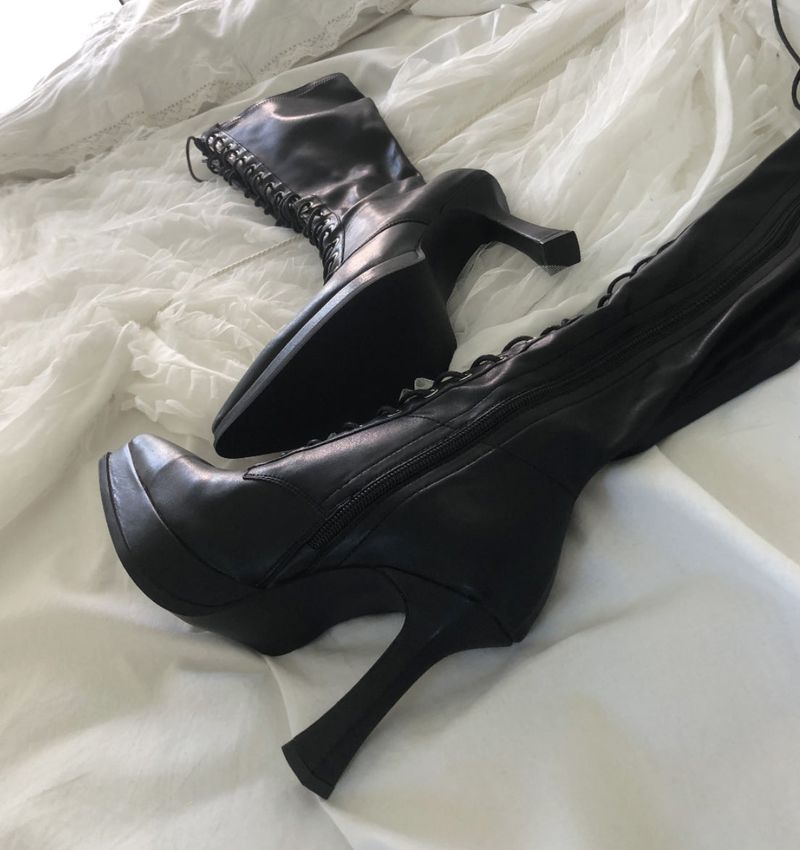 Vinacell Lace-Up Long Boots