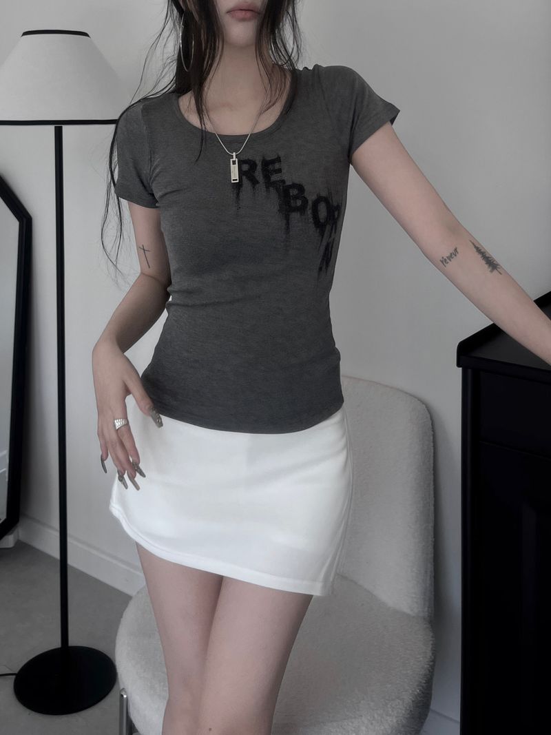 spray print short sleeves (3color)