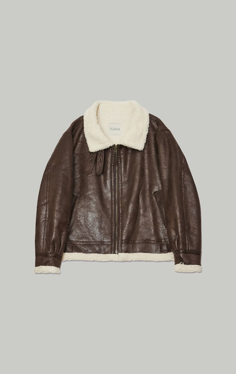 SOFT LEATHER CRACK SHEARLING