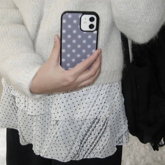snow dot purple gray