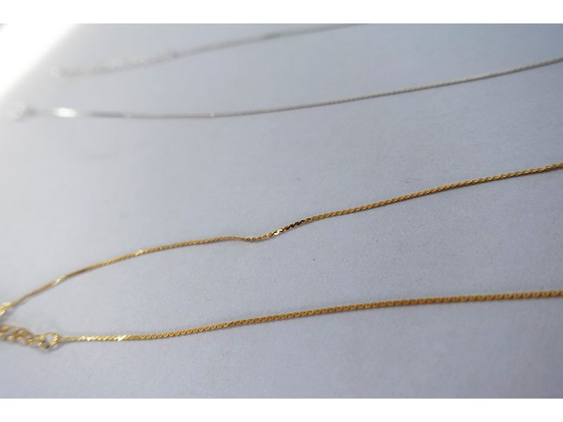 twist snake necklace (silver925, 2C)