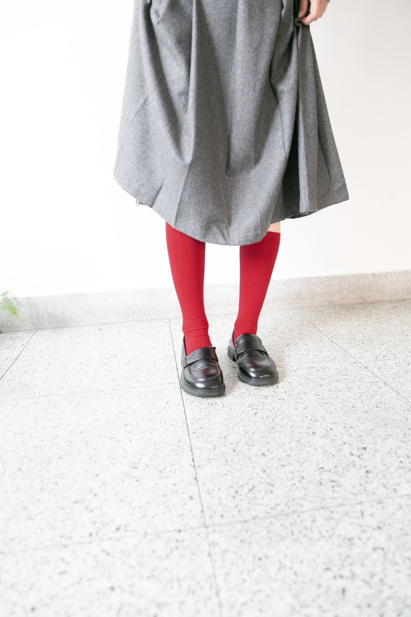 omoosoohy(オムスヒ)の「red knee socks(Fashion Accessories)」