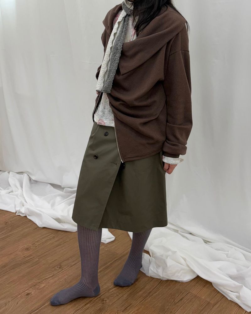 Hazy Button Skirt (2colors)