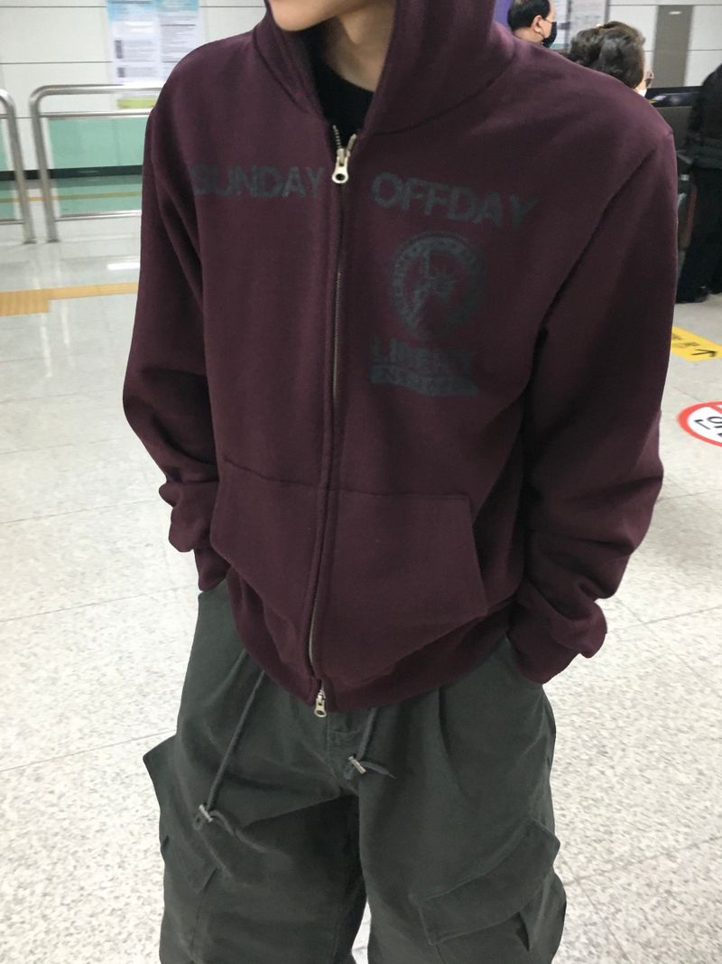 テインサンデースウェットジップアップフーディー 3C
