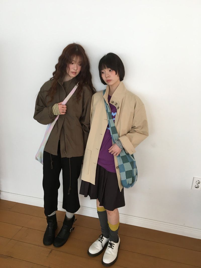 YWD パッチワーククロスボディーバッグ (2color)