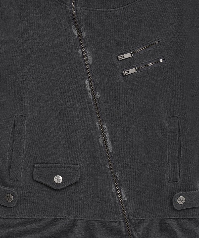 pg diagonal zip up (dark grey)