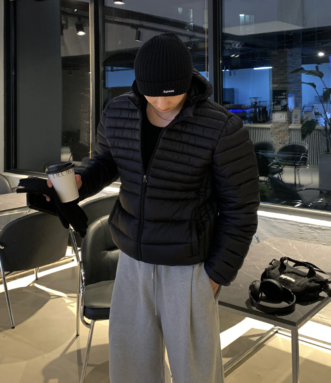 Lapel Core Comfort Brushed Lined Heating Hood Lightweight Padding