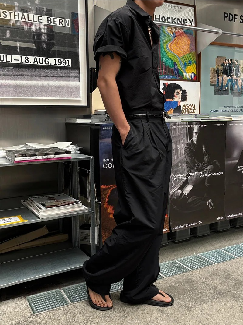 2025 Nylon semi wide pants(4color)