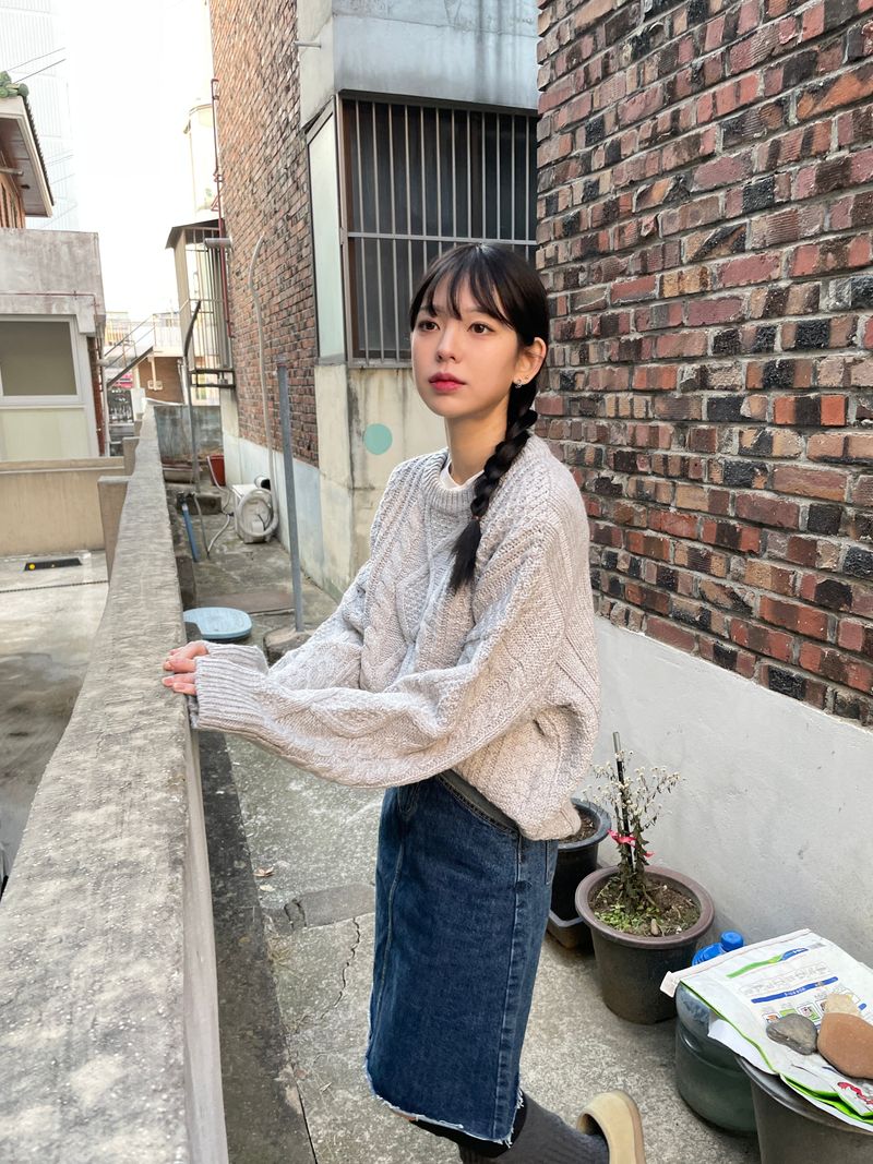 Arco iris（アルコイリス）の「Neat midi denim skirt （Skirts）」