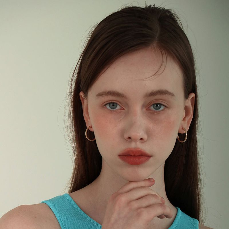 14K GOLDFILLED RING EARRING (M size)