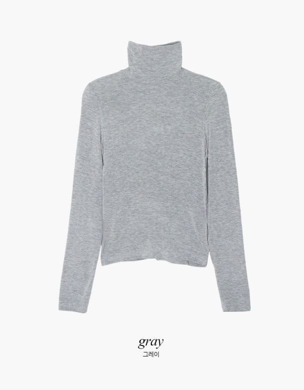 Basic Slim Fit Turtleneck T-shirt (5color)