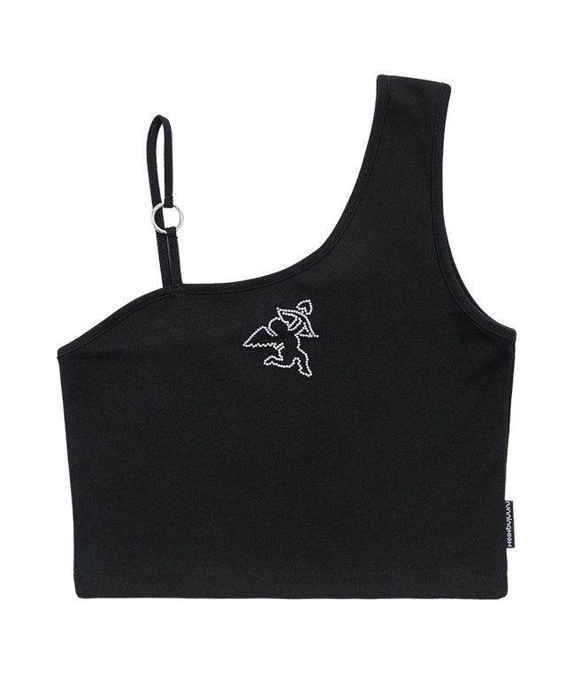 CUPID UNBALANCE CROP SLEEVELESS TOP