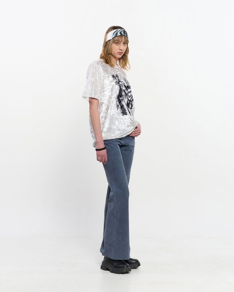Stripe Bootcut Pants _ BLUE