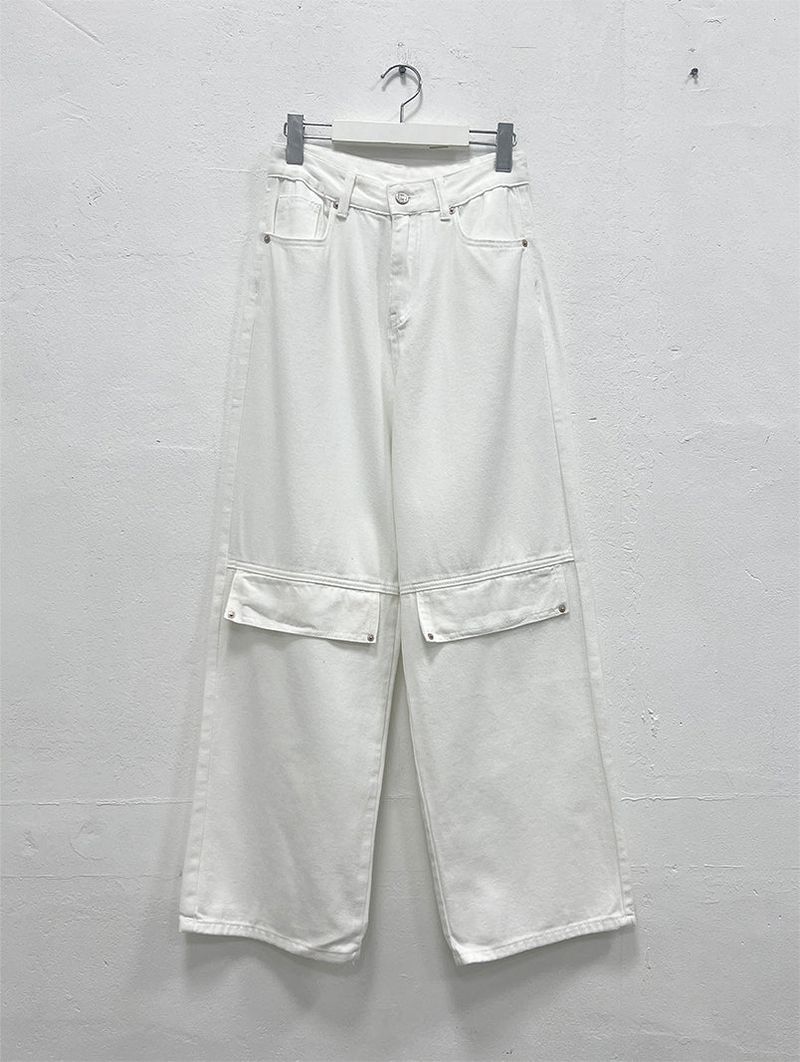 POINT BACK CLIP WIDE PANTS (3C)