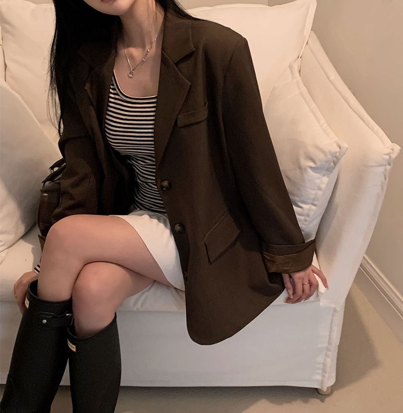 [BELLIDE MADE] Macchiato oversized fit blazer jacket