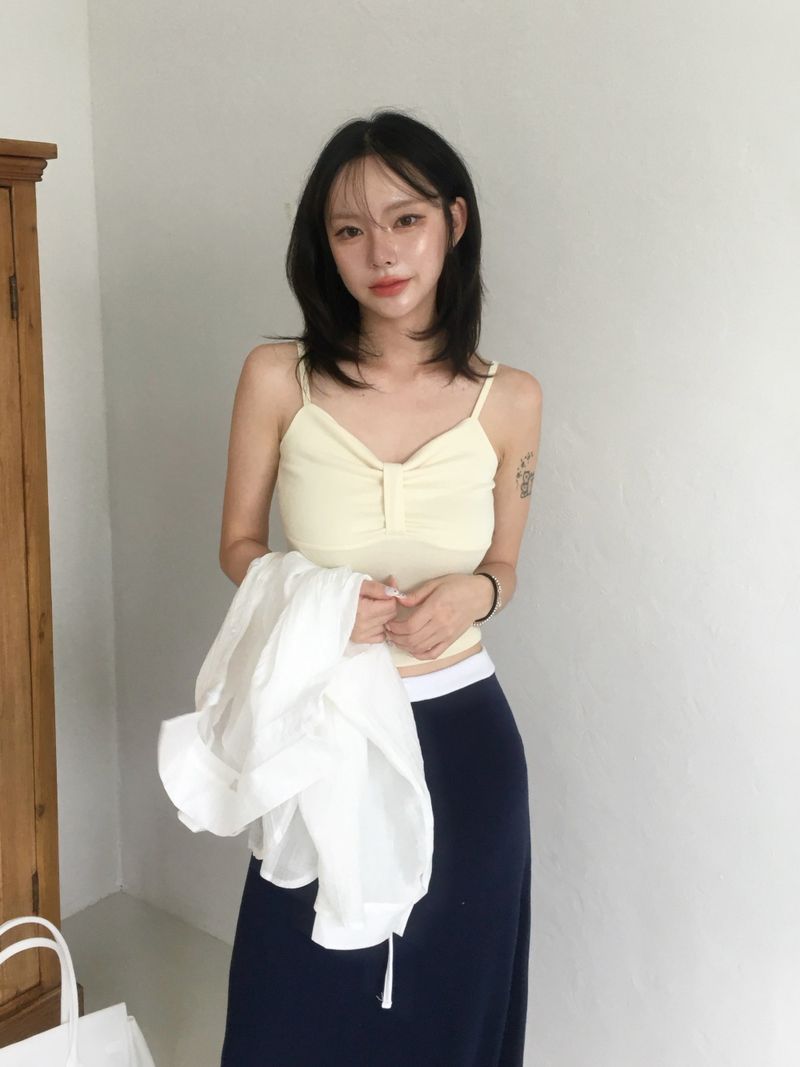 Salt line waist maxi skirt (4c)