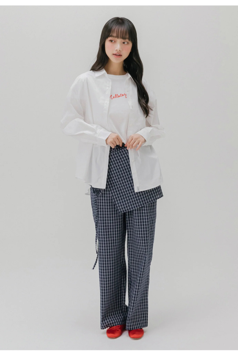BASIC MELLOW EMBROIDERY SHIRT (WHITE)