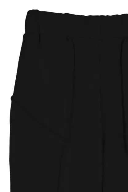 V Cut rib half pants