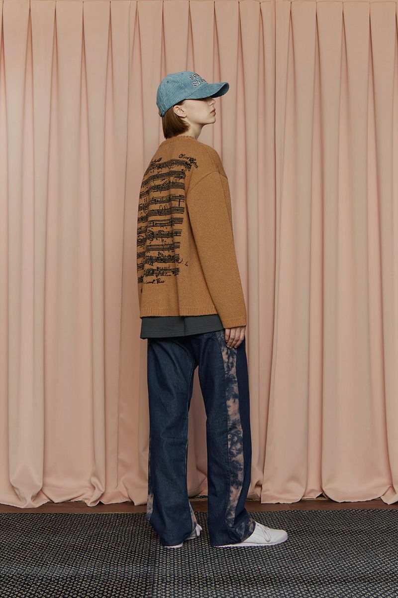 TIE-DYE BLOCK DENIM PANTS / INDIGO