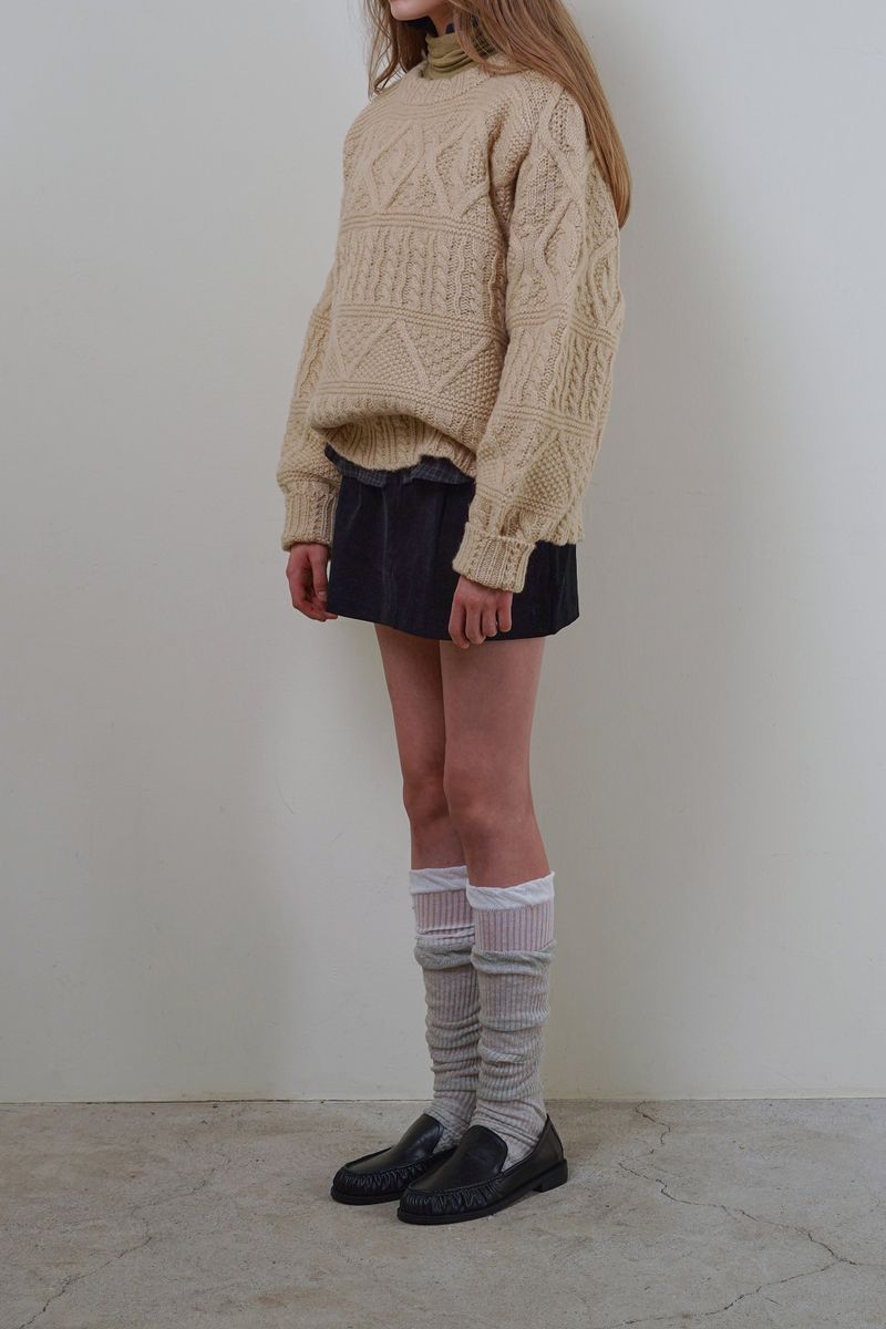 Carol cable knit_beige