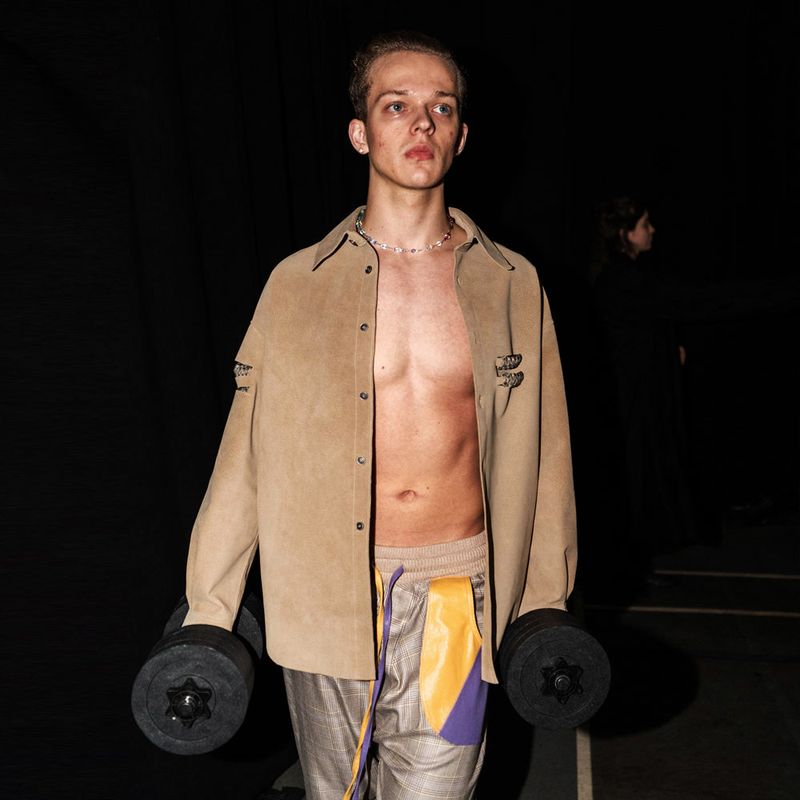 #whysocerealz!（ワイソーシリアルズ）の「Suffering-Endurance Leather Shirt（Tops）」