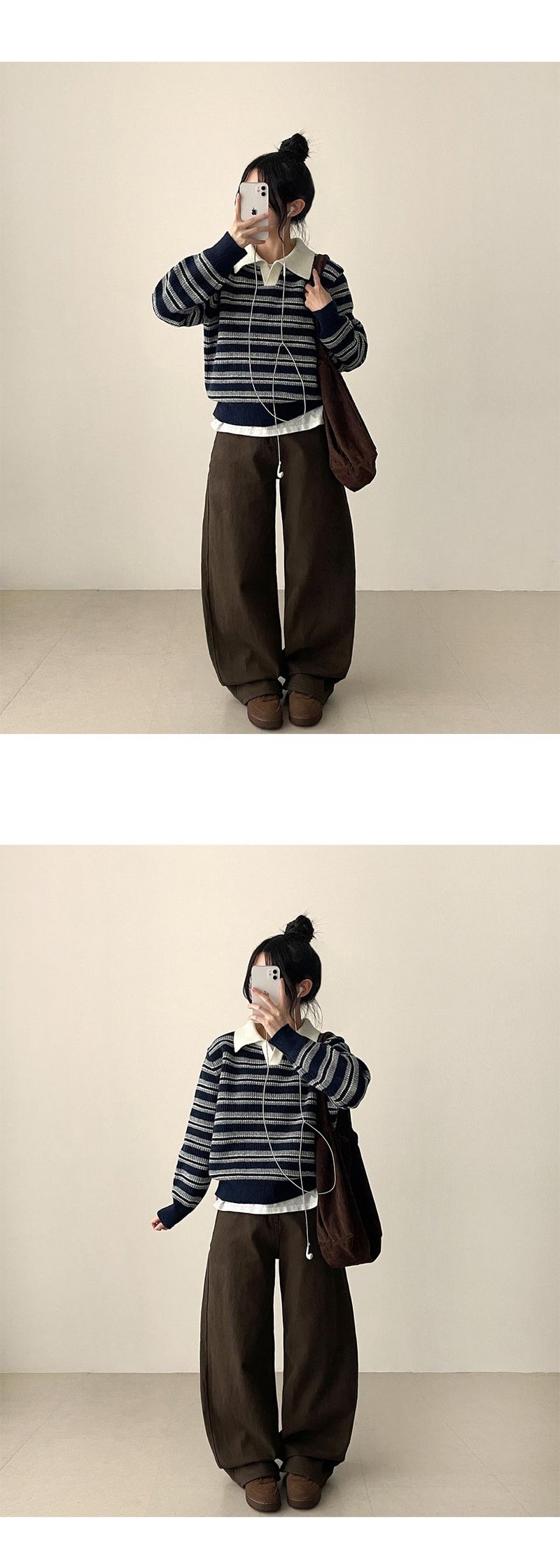 [Short & Long & Basic] Faure Pitchwashing Cotton Semi Wide Pants