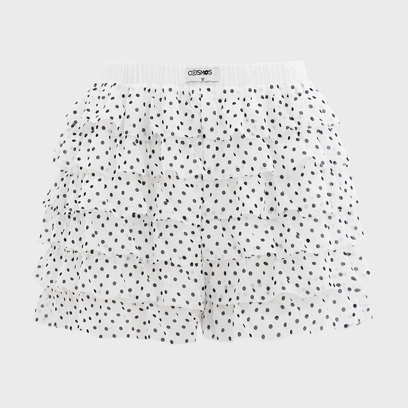 DOT PANTS IN WHITE