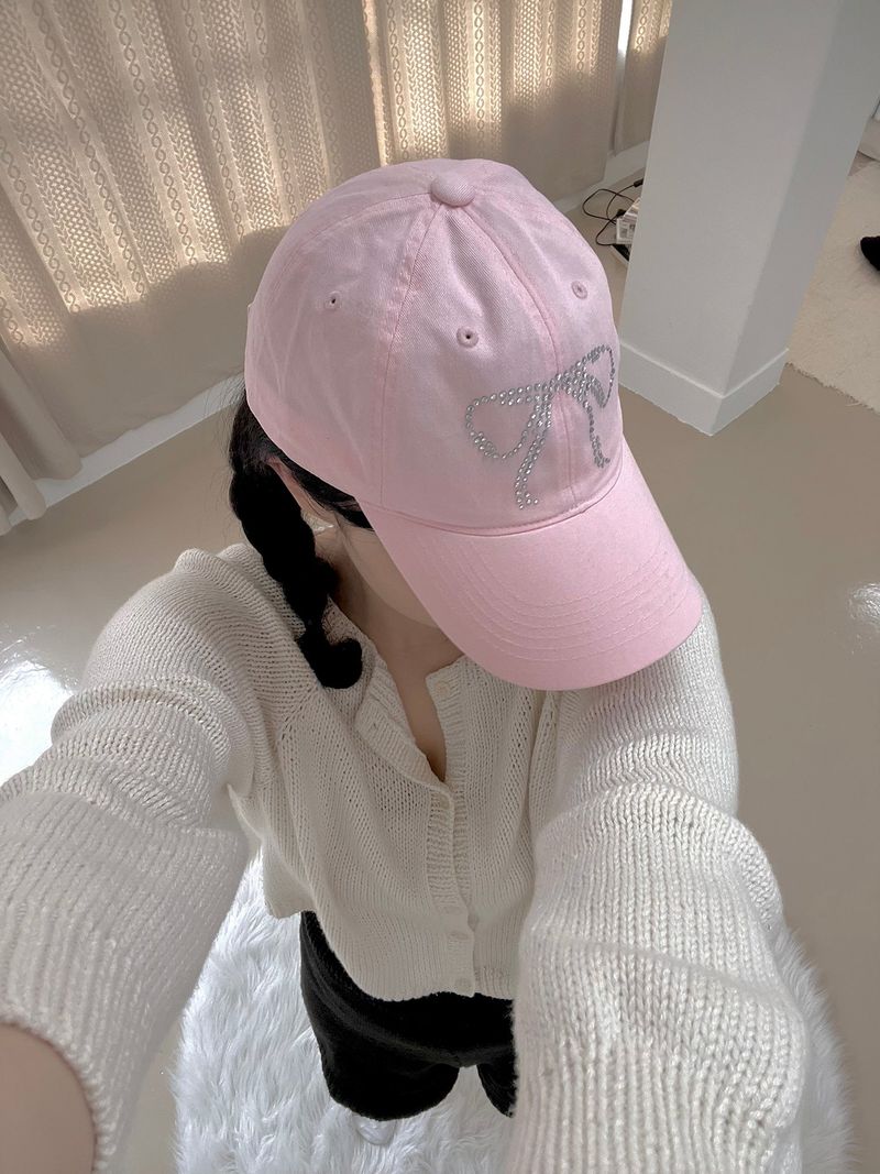 ribbon cap (baby pink)