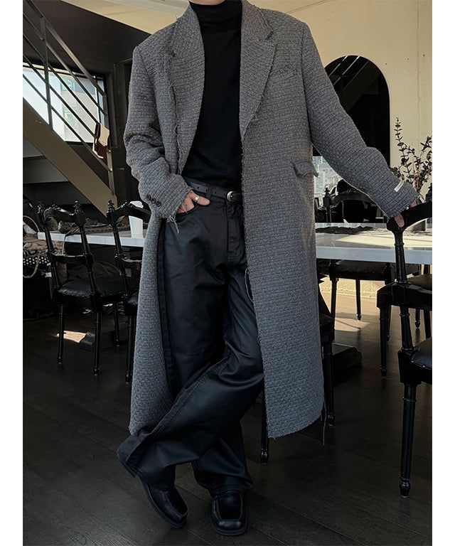 [F/W] Tweed cutting wool coat(2color)