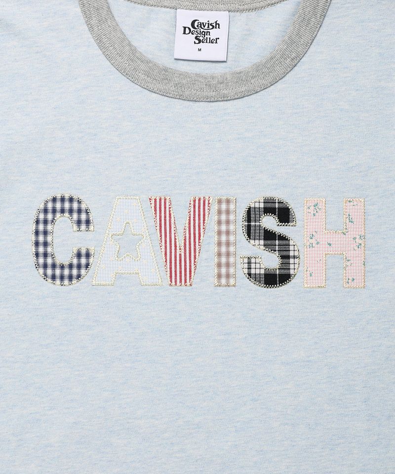 CAVISH APPLIQUE RINGER SS TEE BLUE(CV2GMUT509A)