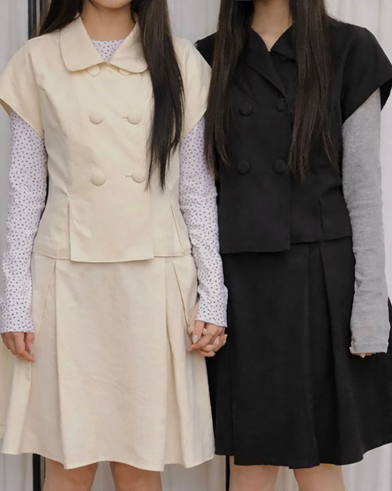 (Jacket) Jea bean button jacket midi skirt set